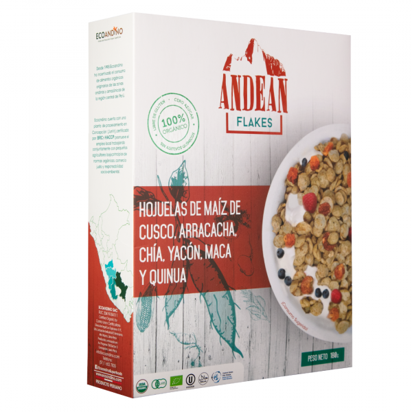 Andean Flakes®Organic Quinoa, Maca, Arracacha, Chia, Yacon, Corn Flakes